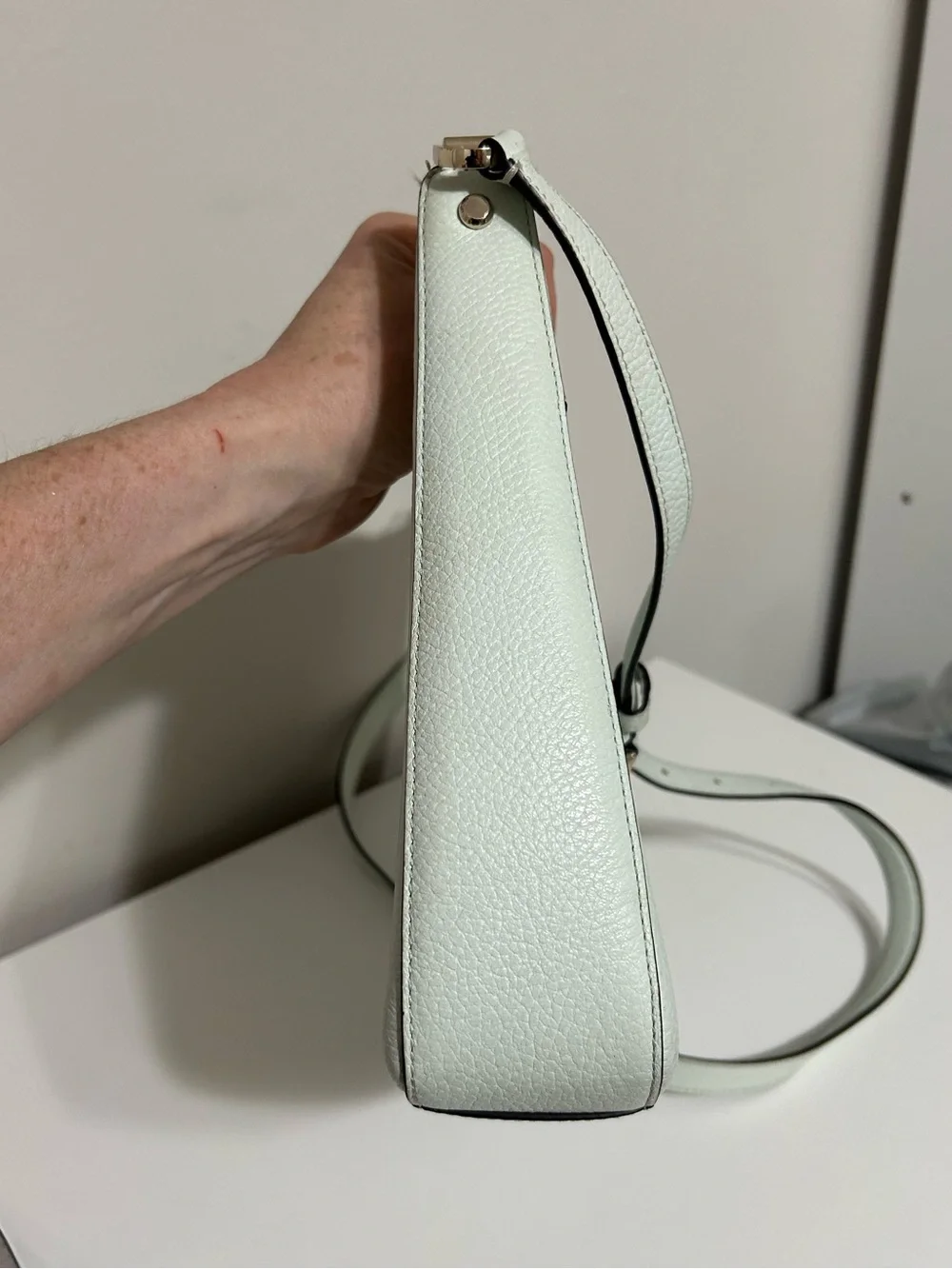 Kate Spade Charlotte Street Irini Crossbody, Mint Green, Pebbled Leather